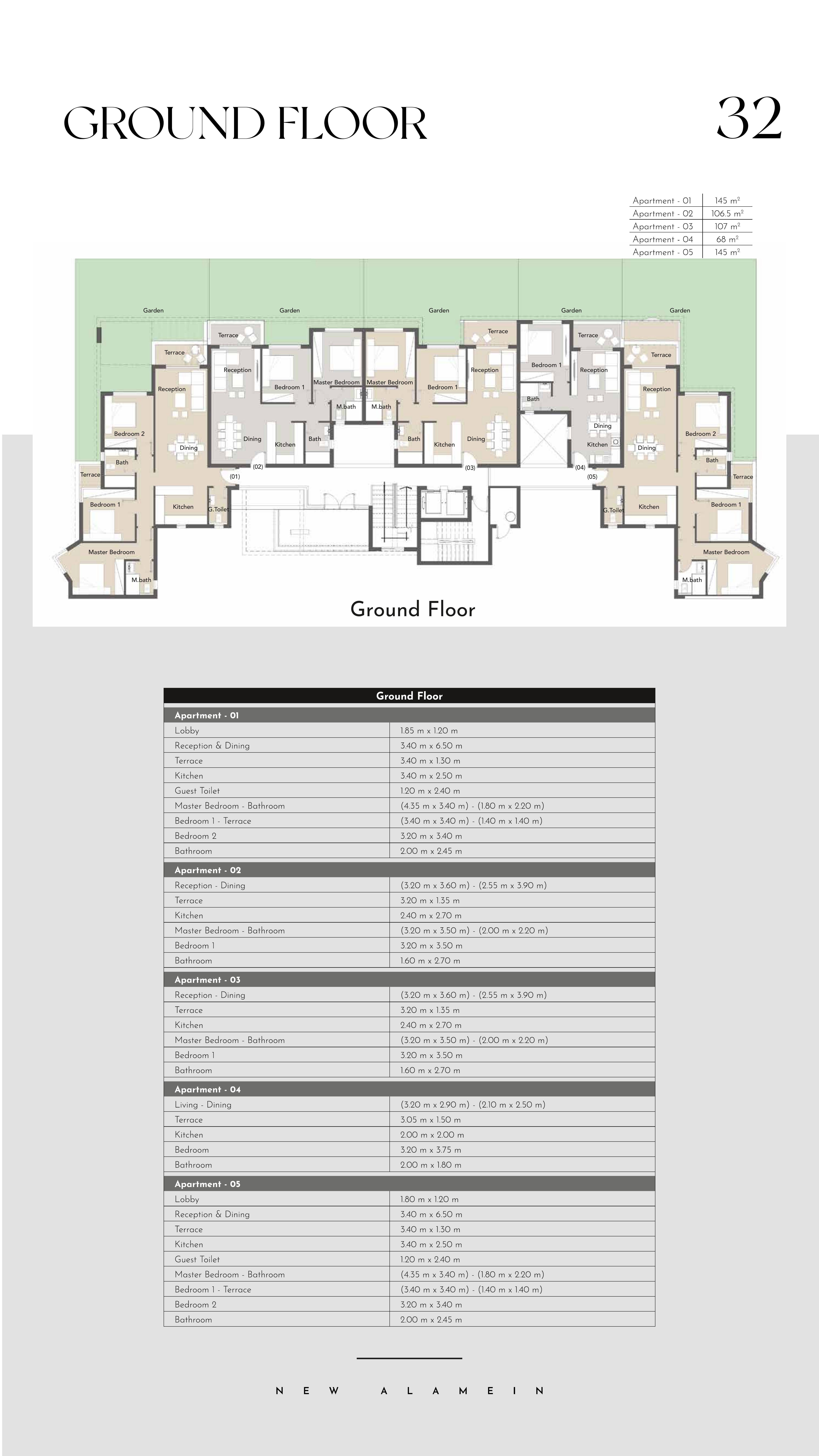Floor plan for apartment at Palm Hills New Alamein
