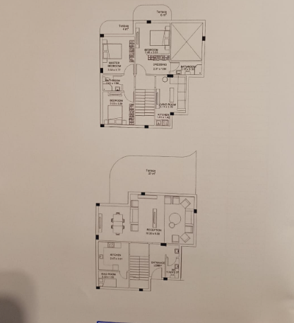 Floor plan for duplex at White Residence