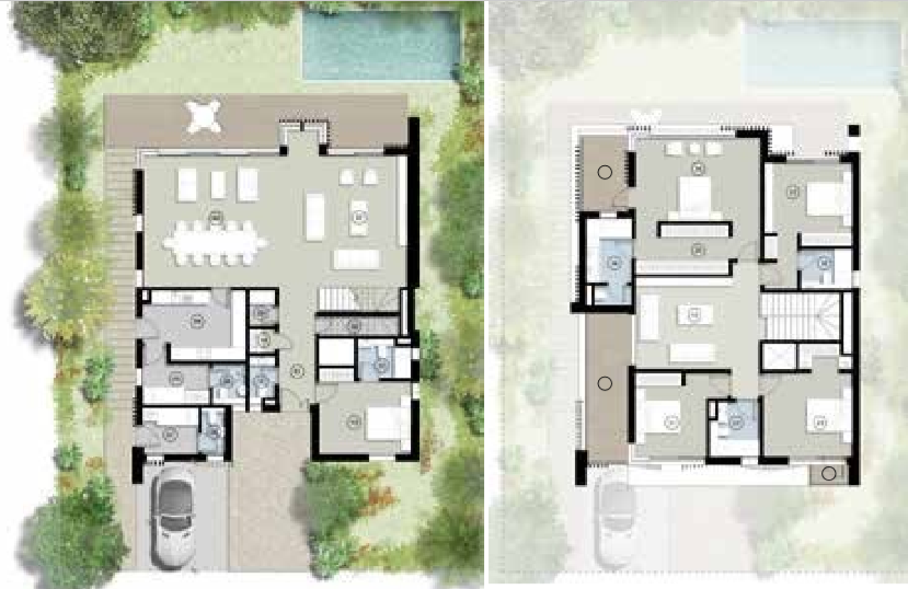 Floor plan for villa at ZED East