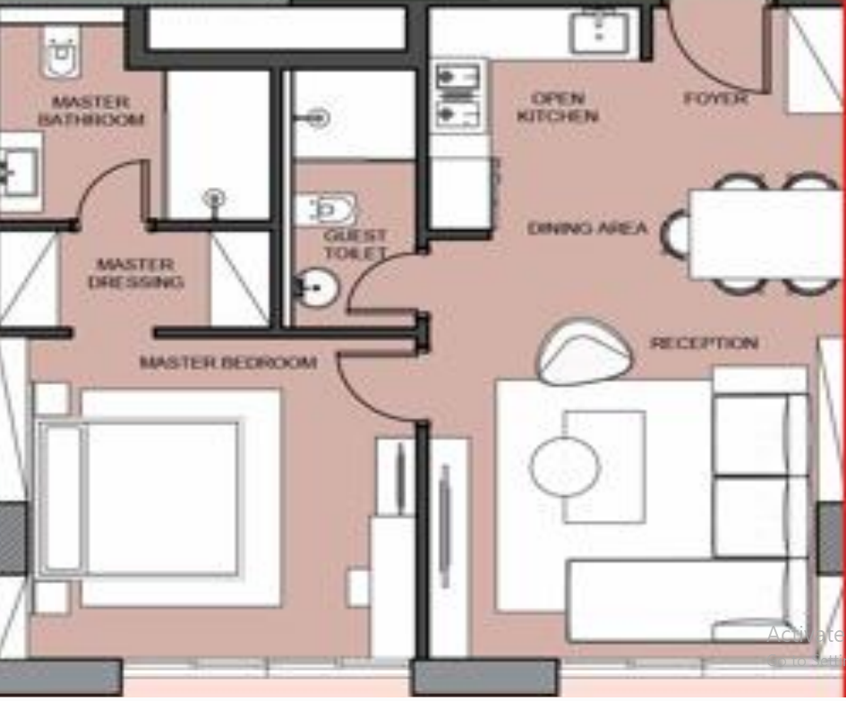 Floor plan for apartment at Edge