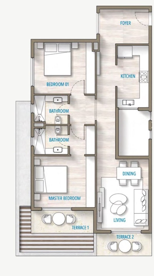 Floor plan for chalet at Southmed