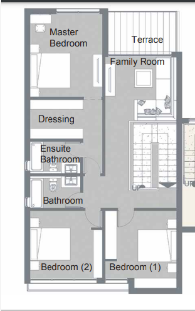 Floor plan for duplex at Palm Hills Alexandria