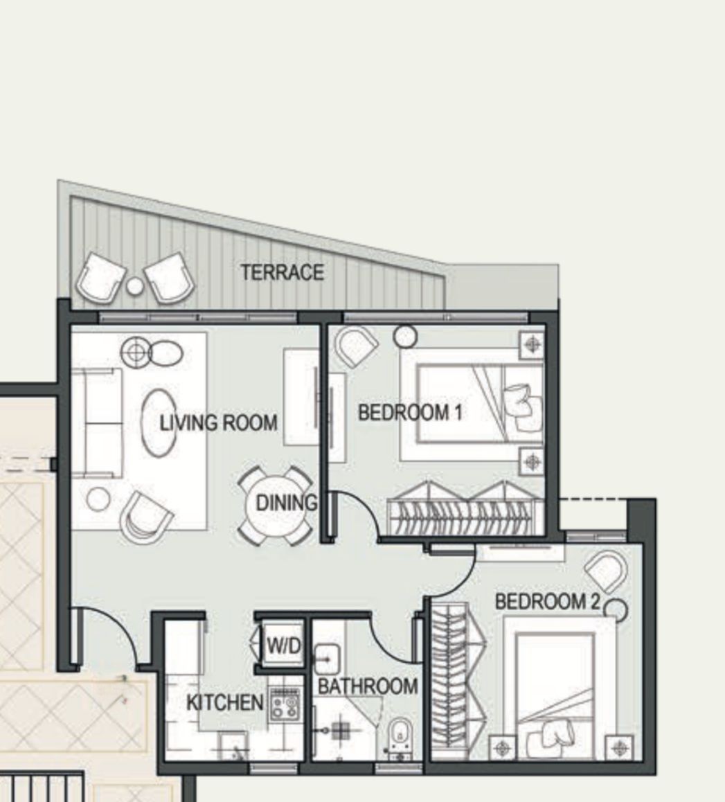 Floor plan for apartment at Madinaty