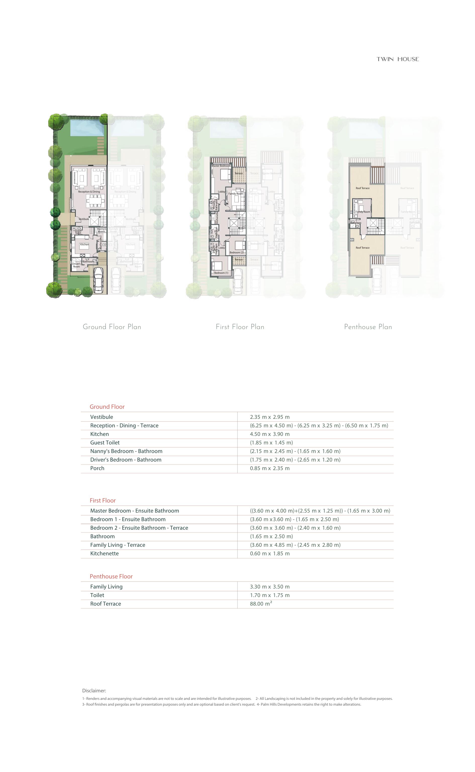 Floor plan for  at Palm Hills New Cairo