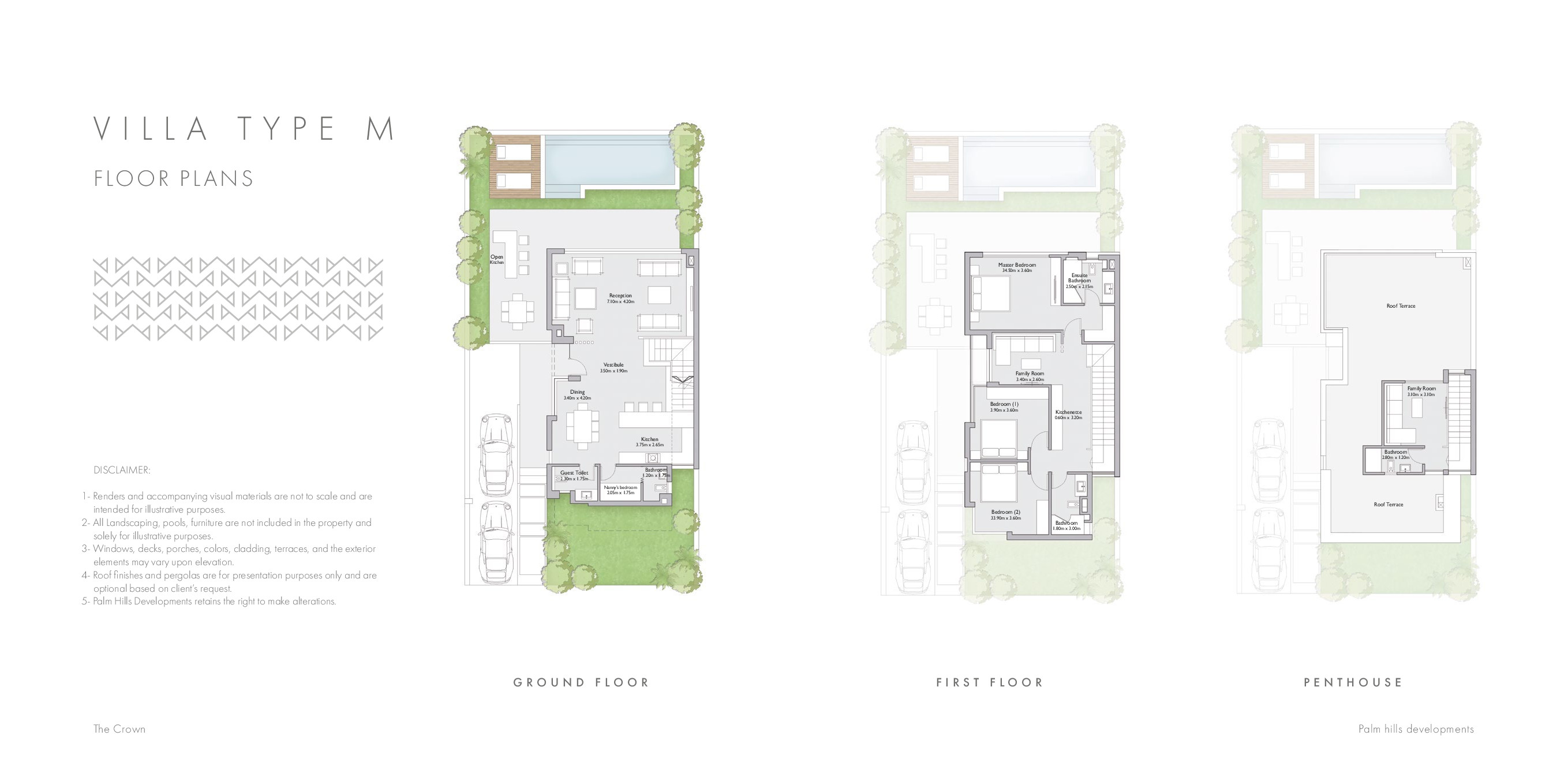 Floor plan for villa at The Crown