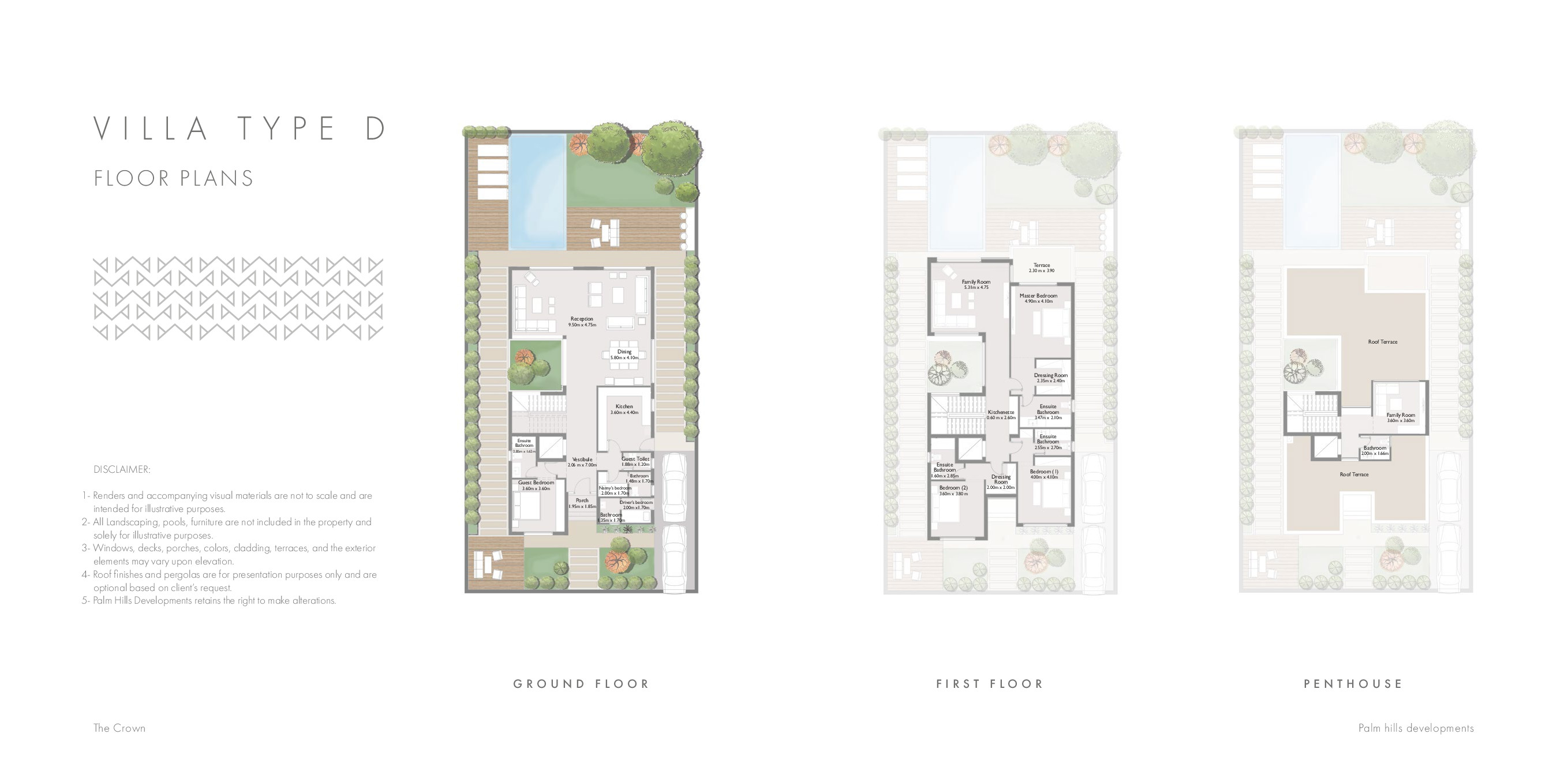 Floor plan for villa at The Crown