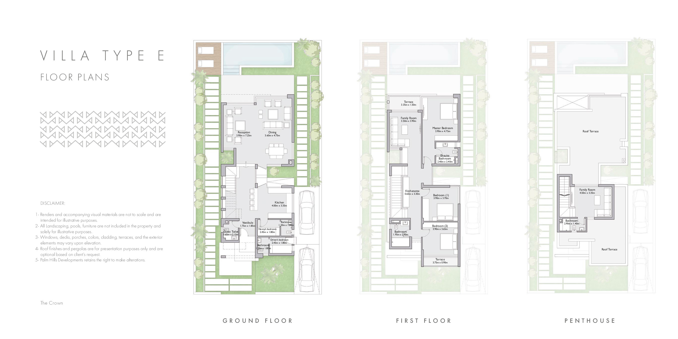 Floor plan for villa at The Crown