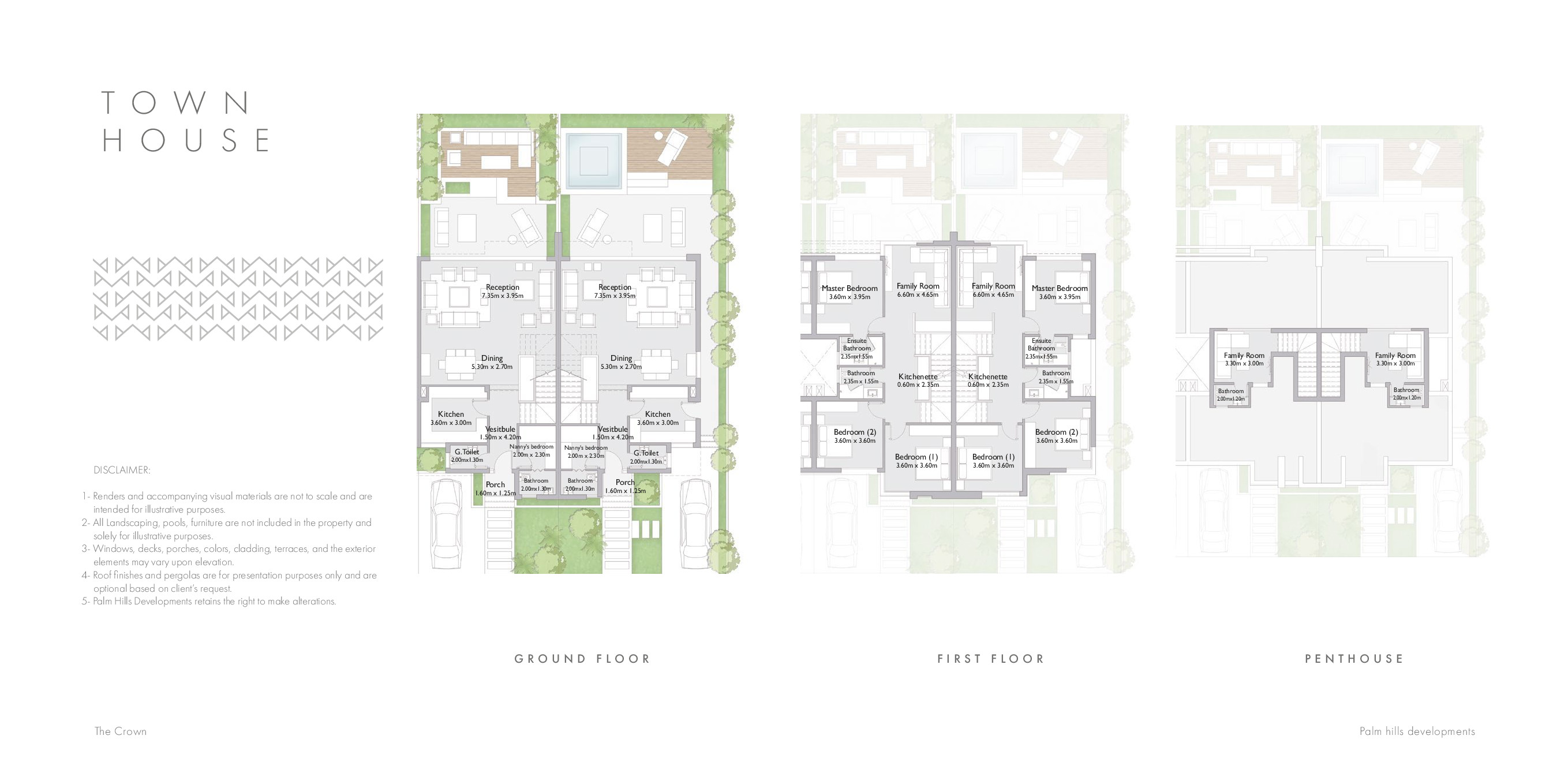 Floor plan for townhouse at The Crown