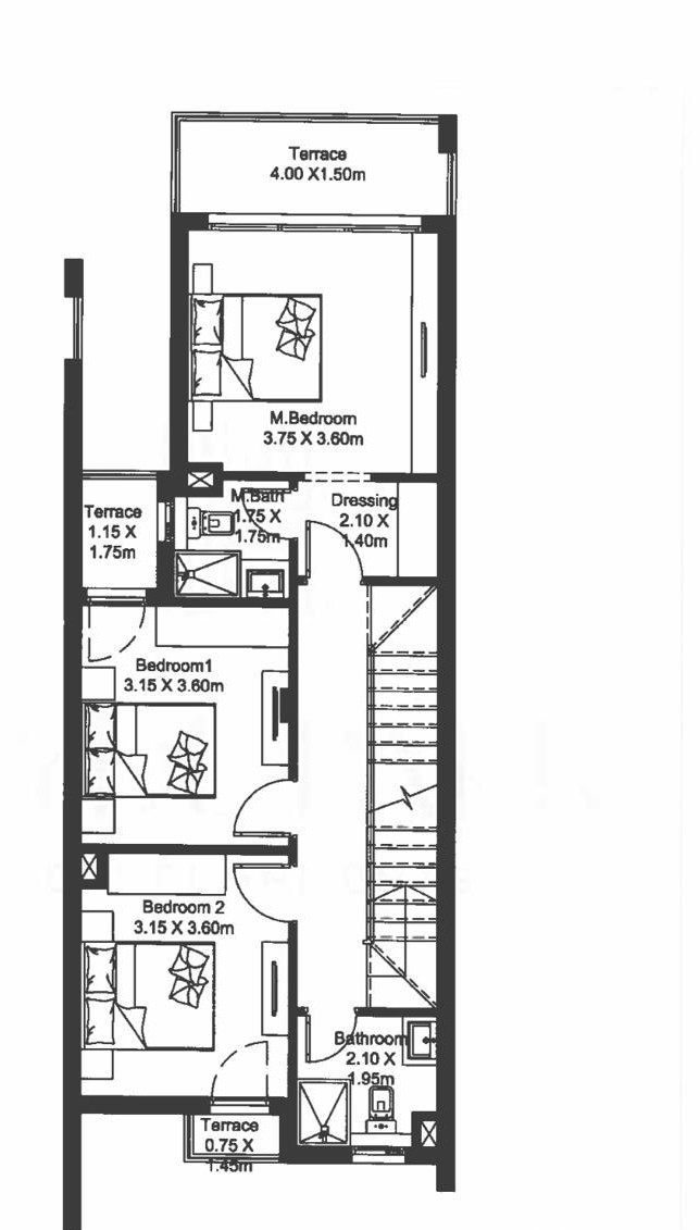 Floor plan for villa at Hyde Park North - Seashore