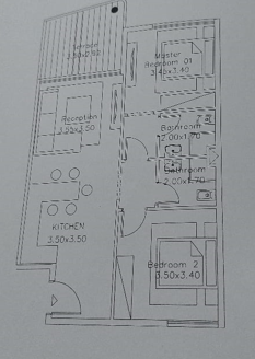 Floor plan for chalet at Safia - Ras El Hekma
