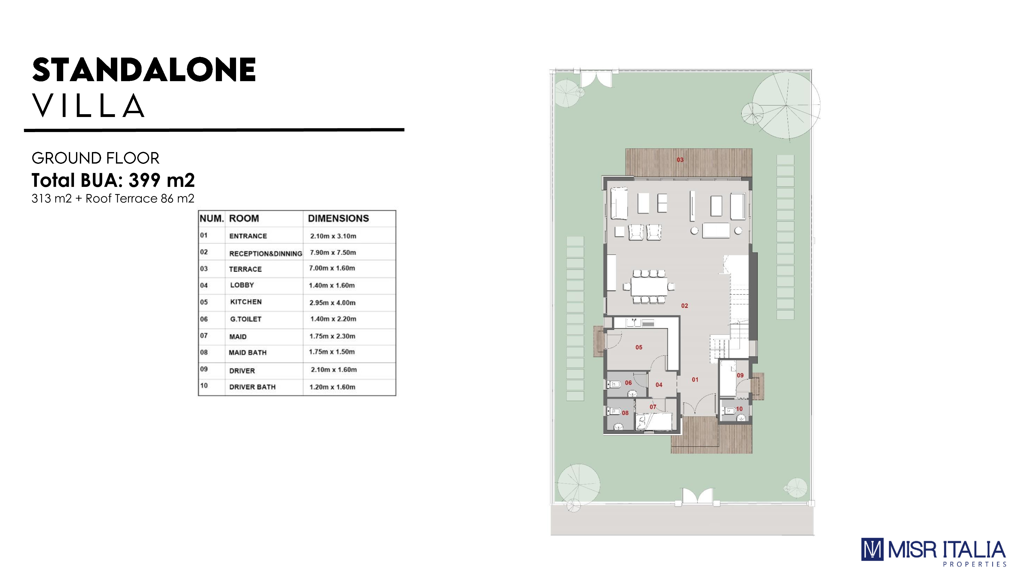 Floor plan for villa at Il Bosco New Capital