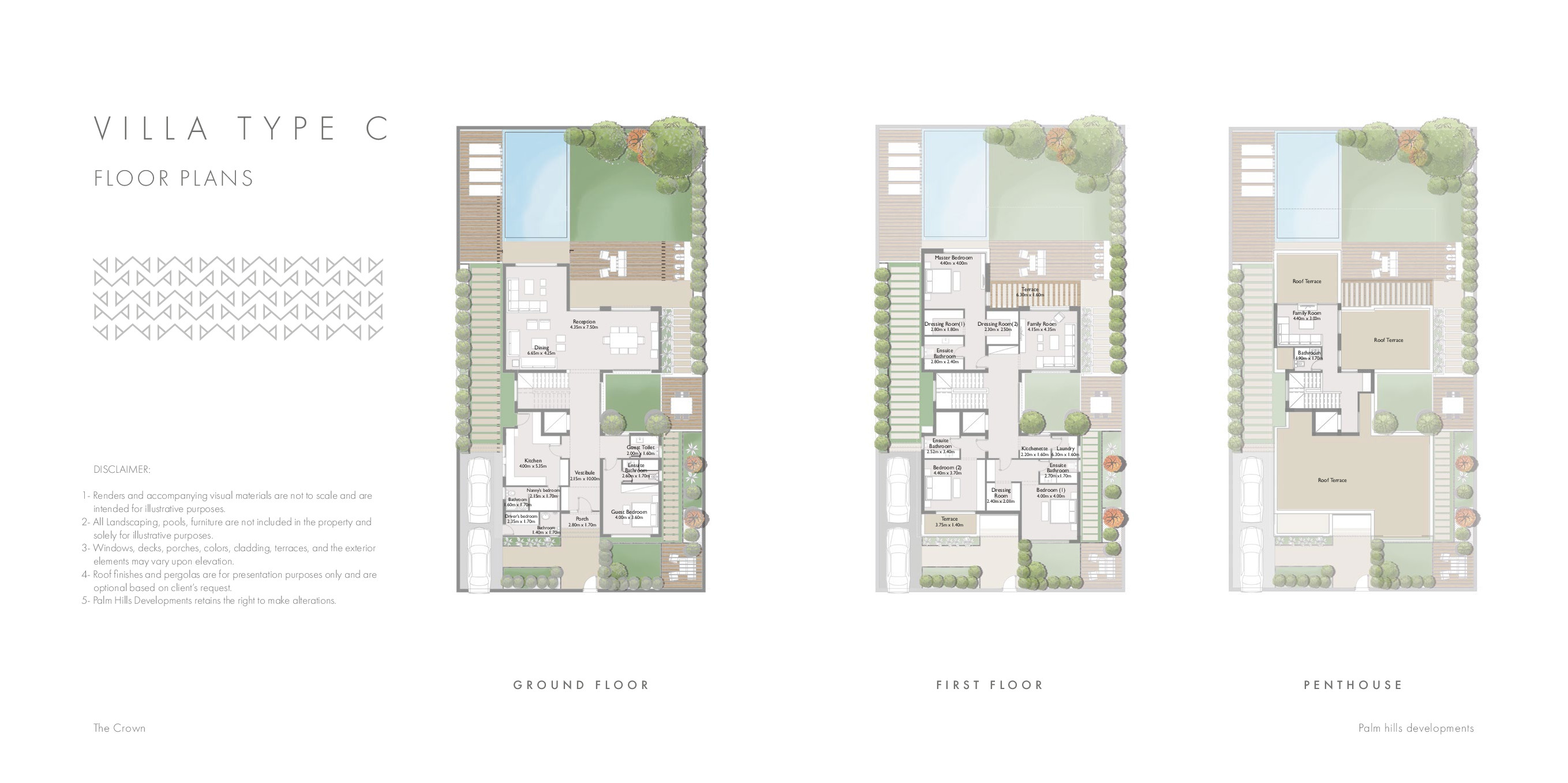 Floor plan for villa at The Crown