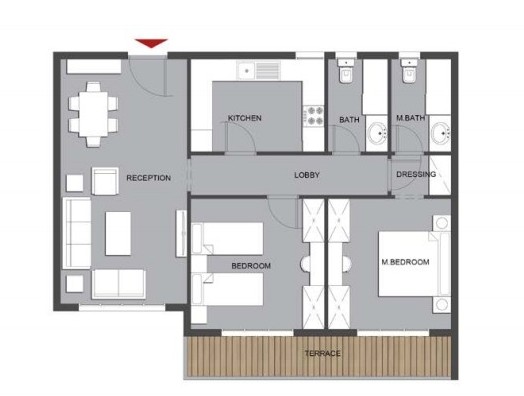 Floor plan for apartment at Mountain View iCity October