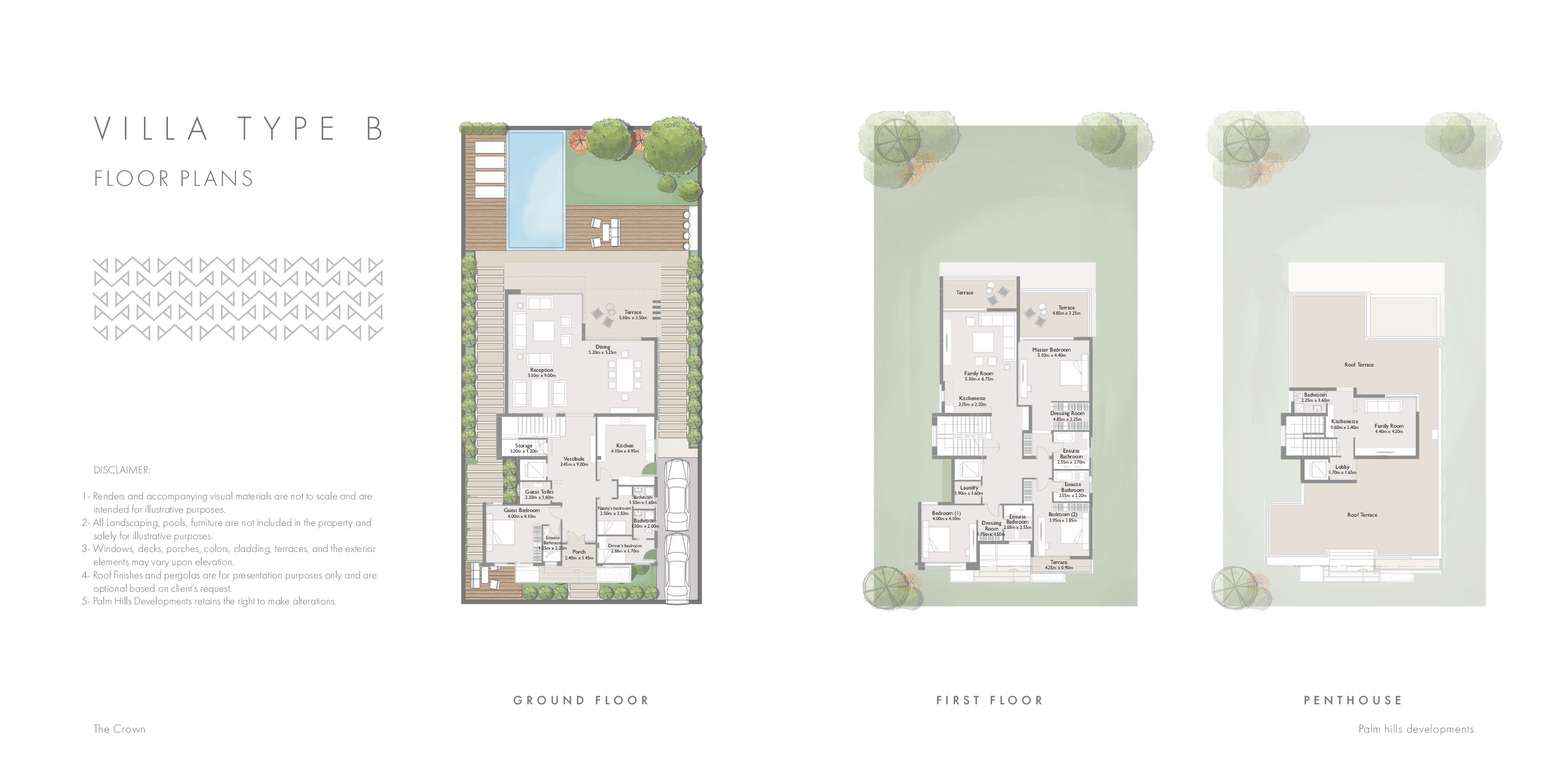 Floor plan for villa at The Crown