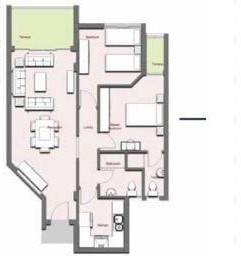 Floor plan for apartment at Nyoum Mostaqbal City