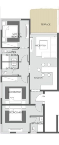 Floor plan for chalet at Safia - Ras El Hekma