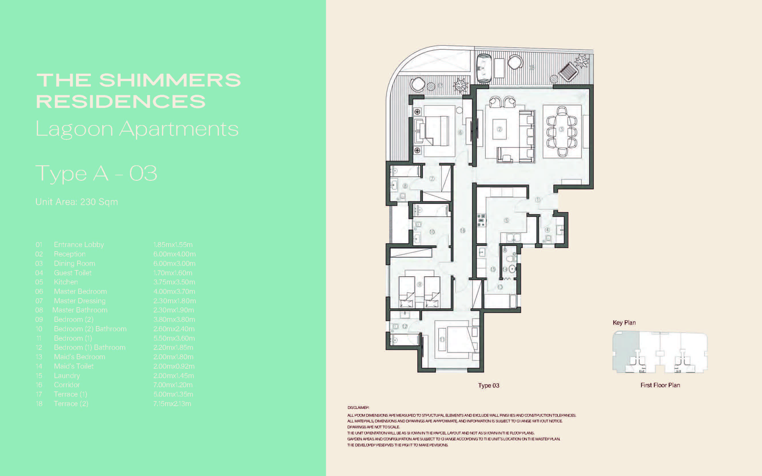 Floor plan for apartment at Swan Lake West