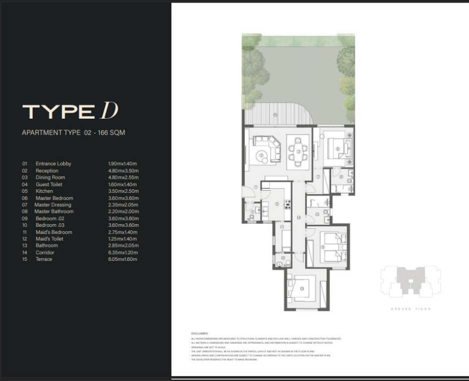 Floor plan for apartment at Swan Lake West