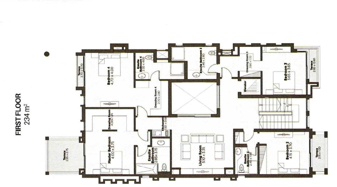 Floor plan for villa at Cairo Festival City