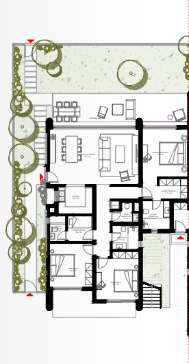 Floor plan for chalet at Ramla