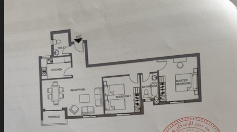 Floor plan for apartment at Sarai