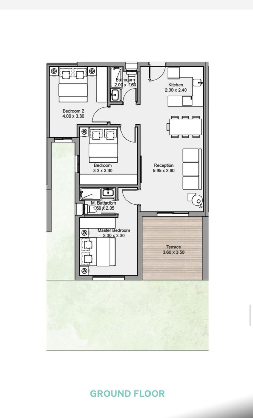 Floor plan for chalet at Salt
