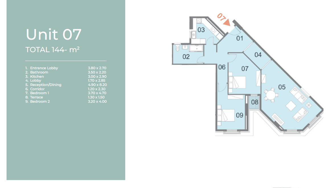 Floor plan for apartment at Il Latini City Edge
