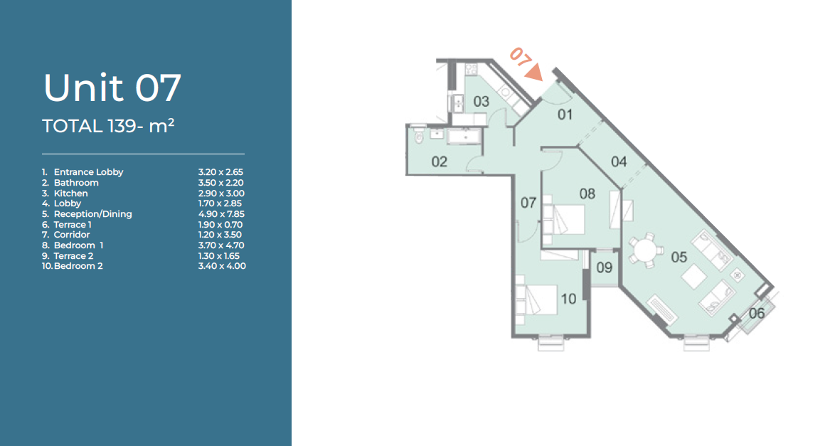 Floor plan for apartment at Il Latini City Edge