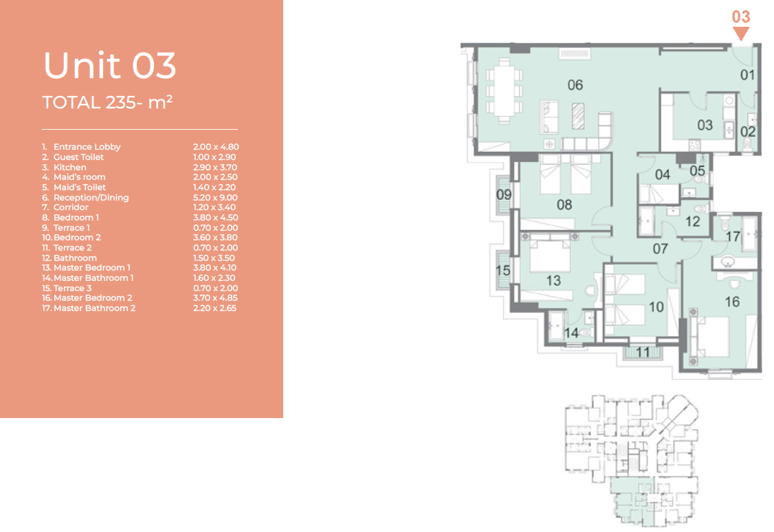 Floor plan for apartment at Il Latini City Edge