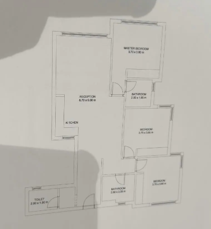 Floor plan for chalet at Mar Bay - Ras El Hekma