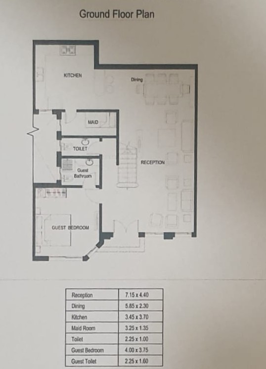 Floor plan for duplex at Sarai