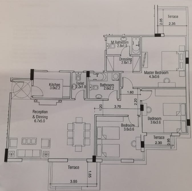 Floor plan for apartment at Entrada