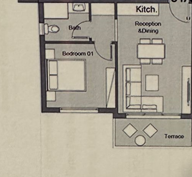 Floor plan for apartment at Badya