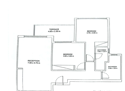 Floor plan for chalet at Mar Bay - Ras El Hekma