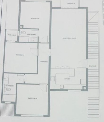 Floor plan for penthouse at Kings Way