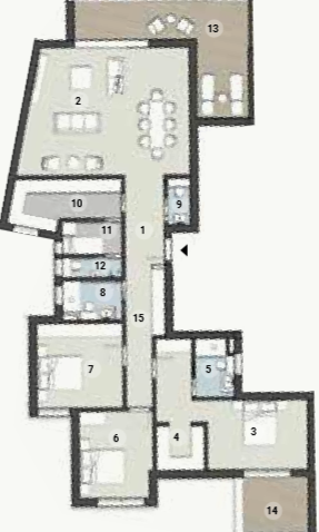 Floor plan for penthouse at ZED