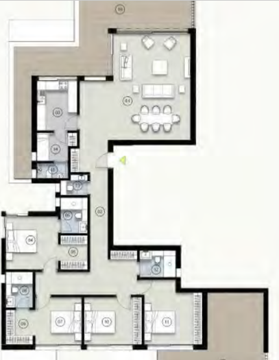 Floor plan for apartment at ZED