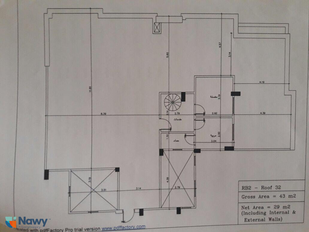 Floor plan for penthouse at Zayed Regency