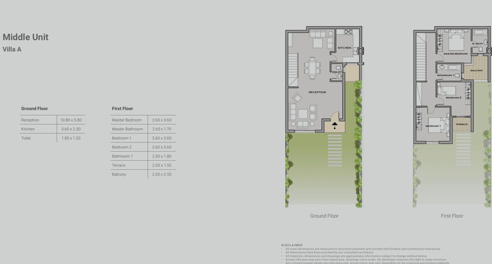 Floor plan for villa at Sarai