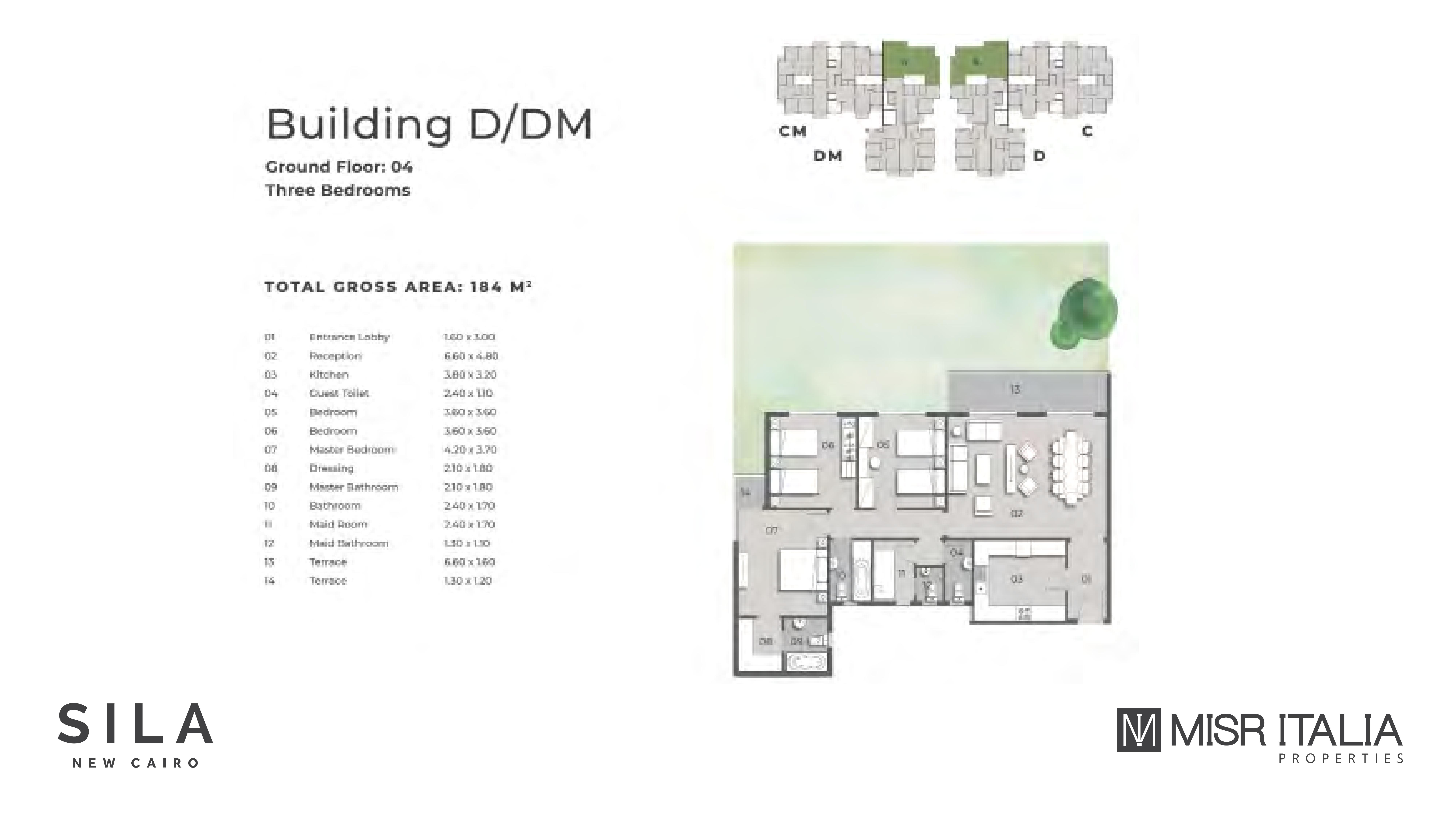 Floor plan for apartment at Il Bosco City