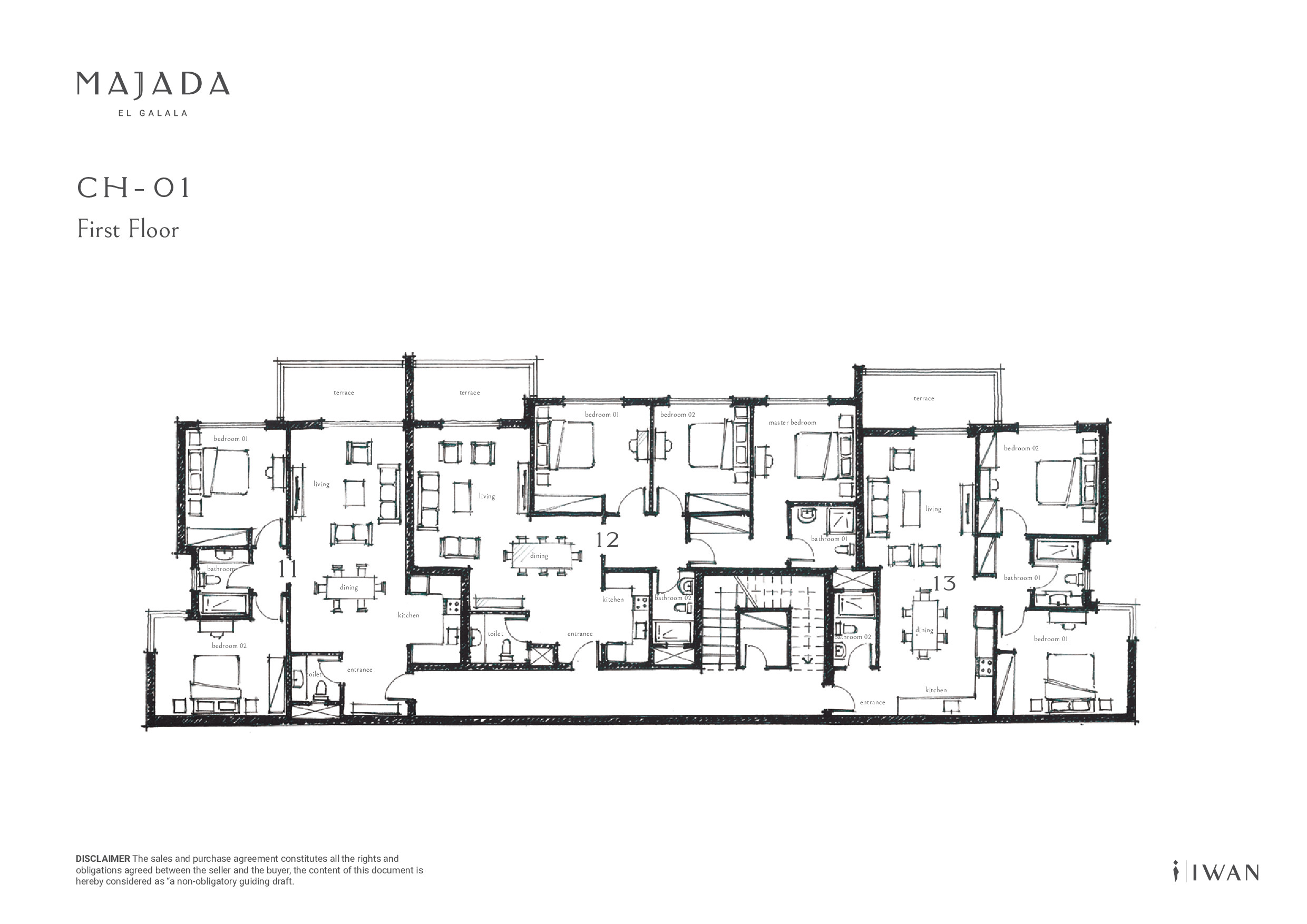 Floor plan for chalet at Majada Iwan