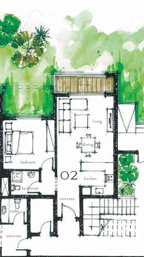 Floor plan for chalet at Majada Iwan