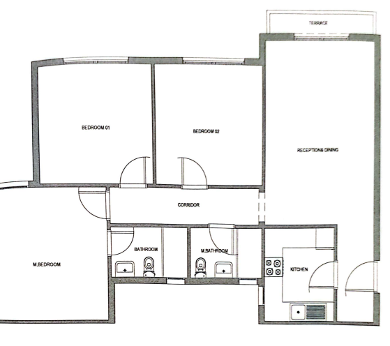 Floor plan for apartment at Aliva Mountain View Mostakbal City