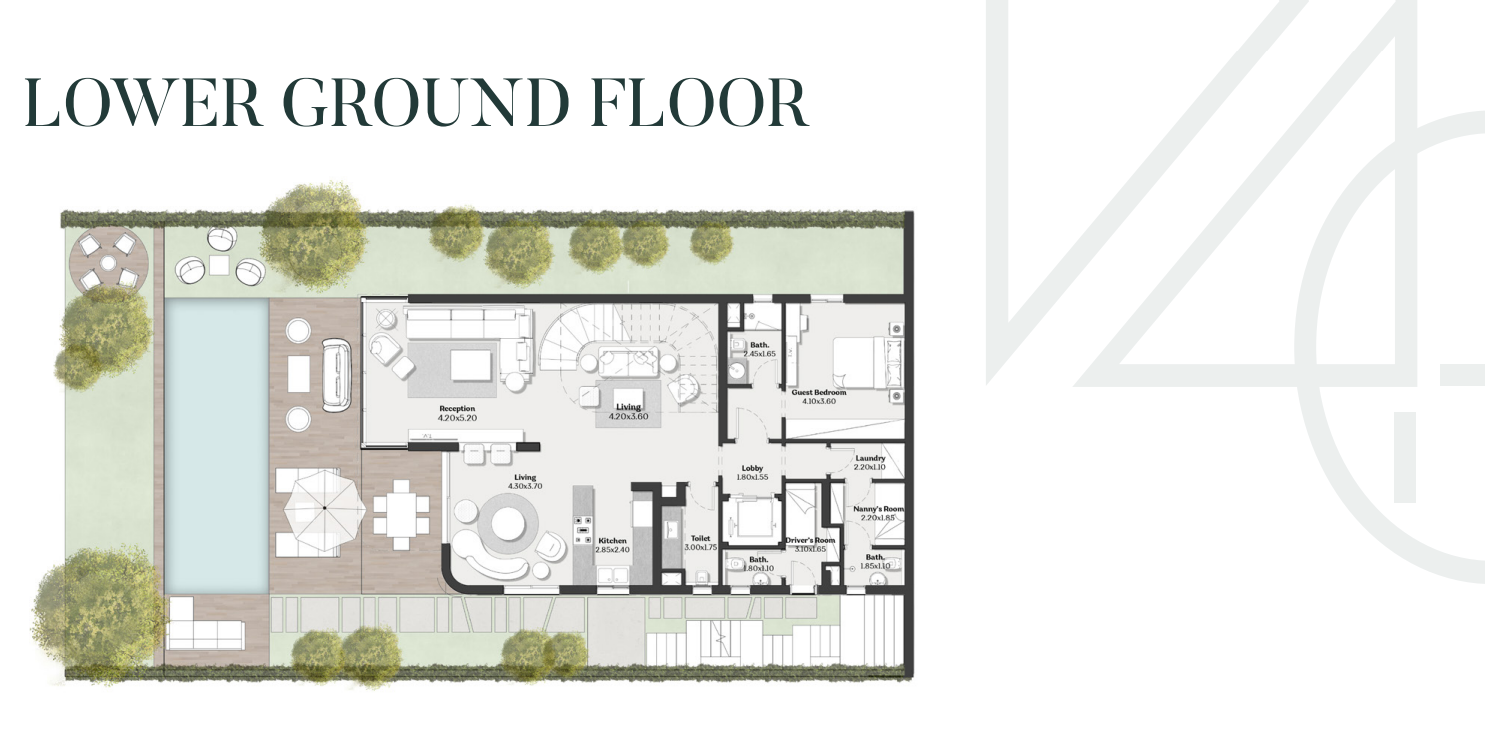 Floor plan for villa at V40