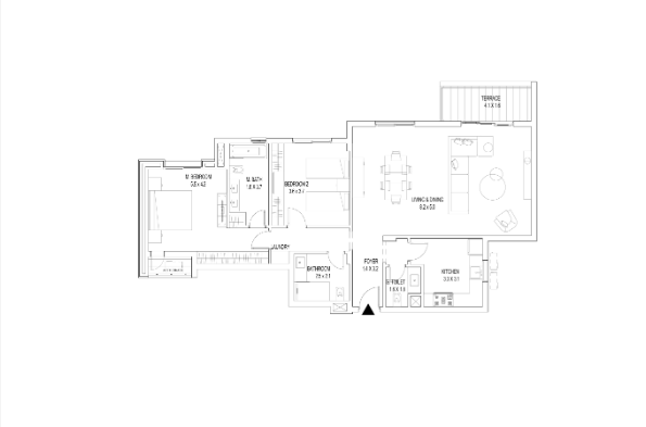 Floor plan for apartment at DISTRICT 5