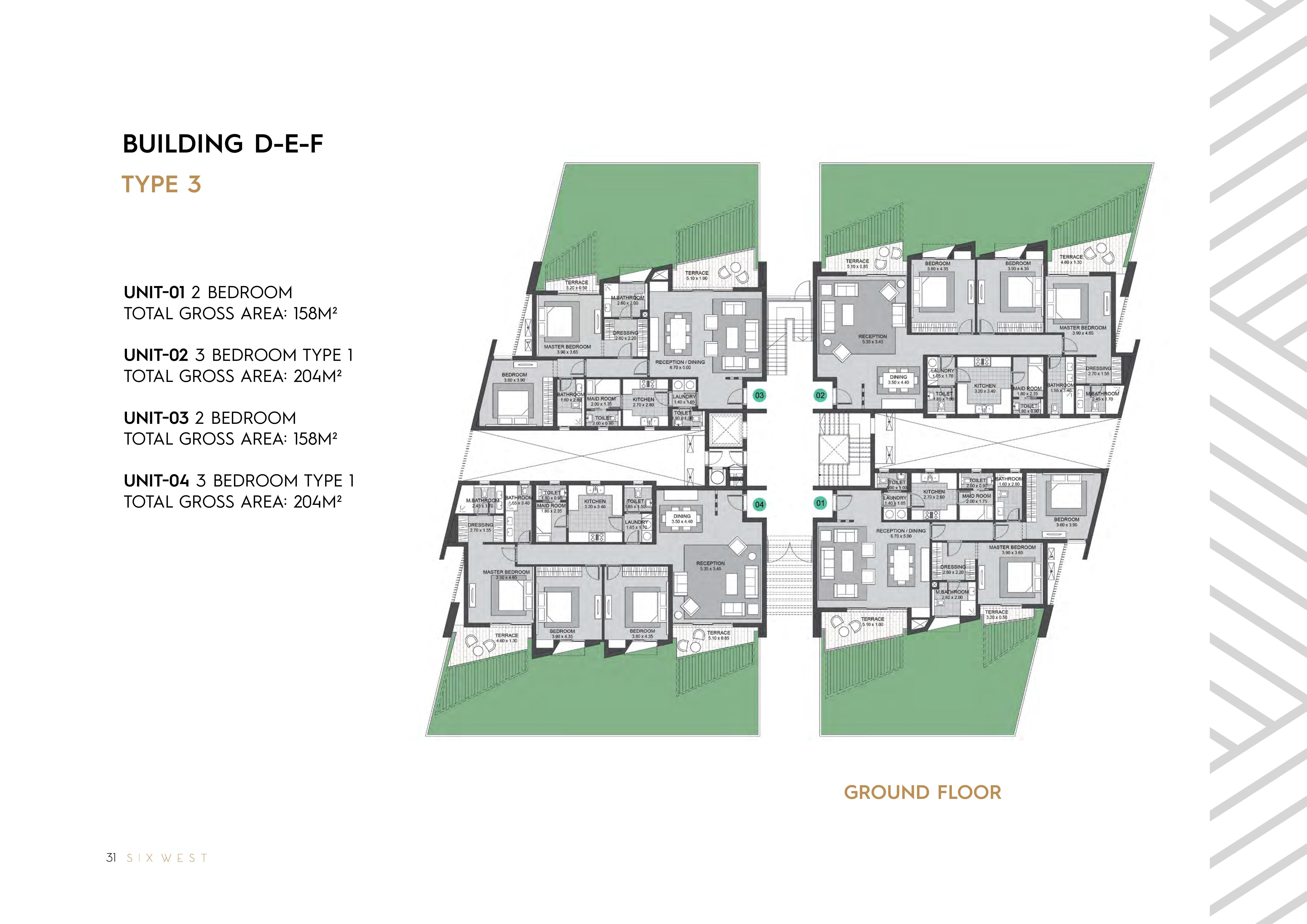 Floor plan for apartment at Six West