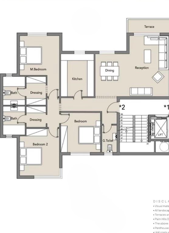 Floor plan for apartment at Badya