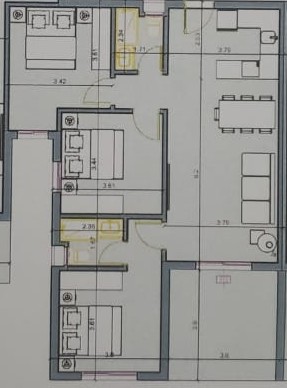 Floor plan for chalet at D-Bay