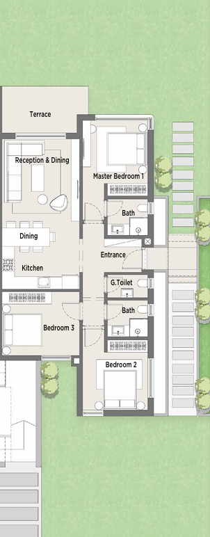 Floor plan for chalet at Hacienda Blue