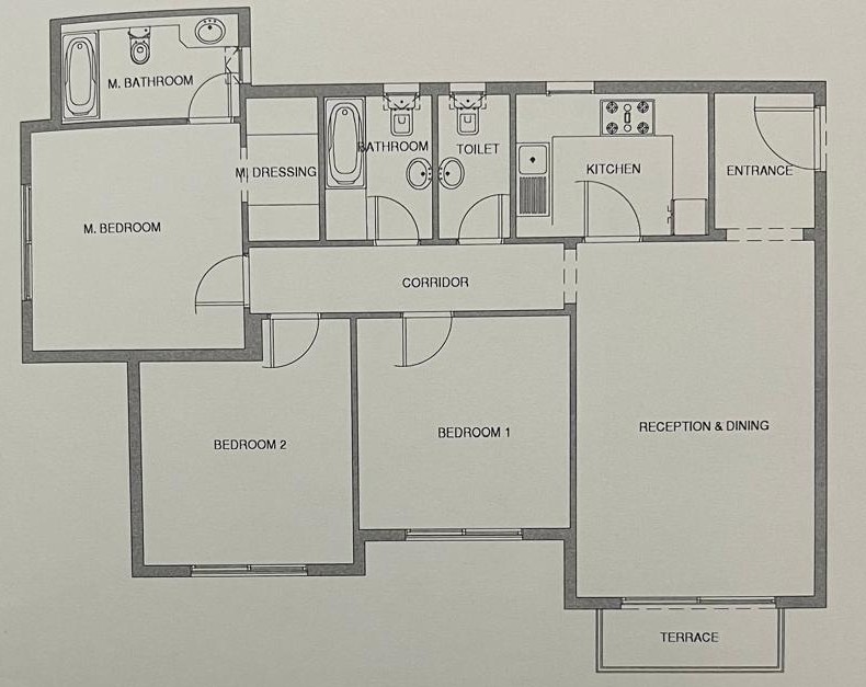 Floor plan for apartment at Aliva Mountain View Mostakbal City